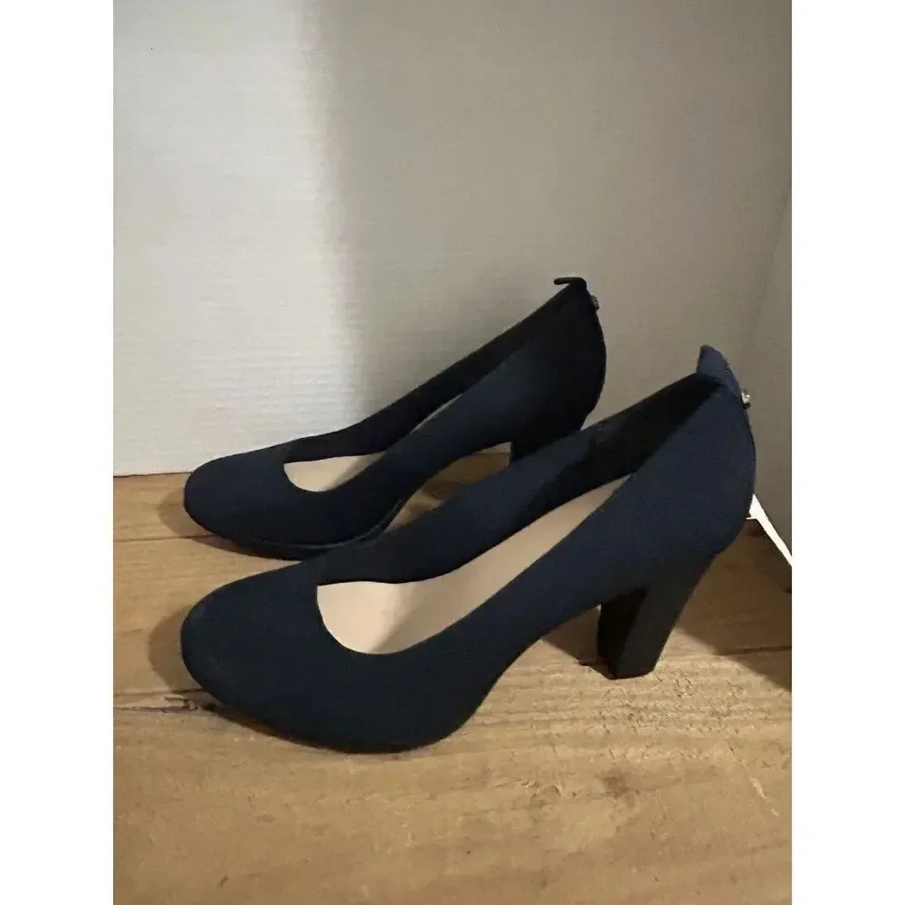 JENN ARDOR Womens Pumps Closed Round Toe Block High Heels 3.5